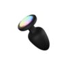 Black 2 Remote Flashing Butt Plug Black