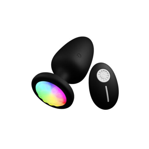 Remote Control Flashing Silicone Vibrating Anal Plug
