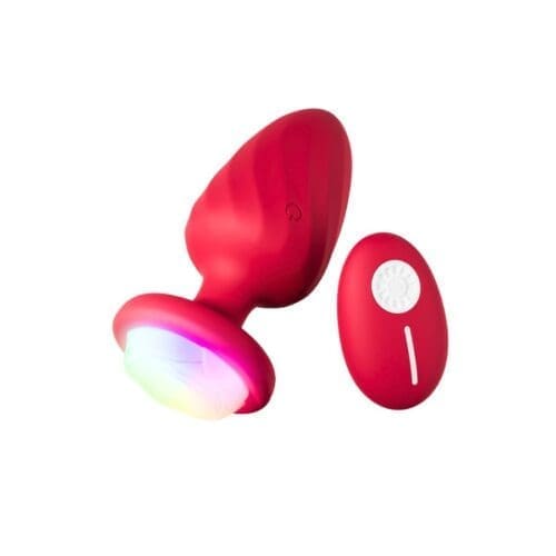 Remote Control Flashing Silicone Vibrating Anal Plug