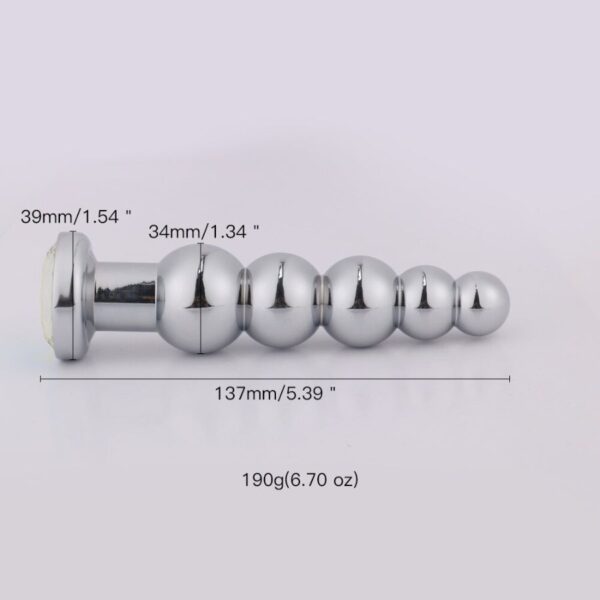 Bejewelled Bejewled Silver Butt Plug Bejewelled Silver Butt Plug