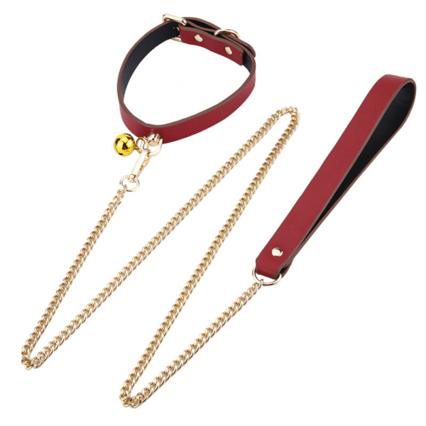 Black PU Leather with Gold Chain Premium 8-Piece Set (10) Black PU Leather with Gold Chain Premium 8-Piece Set