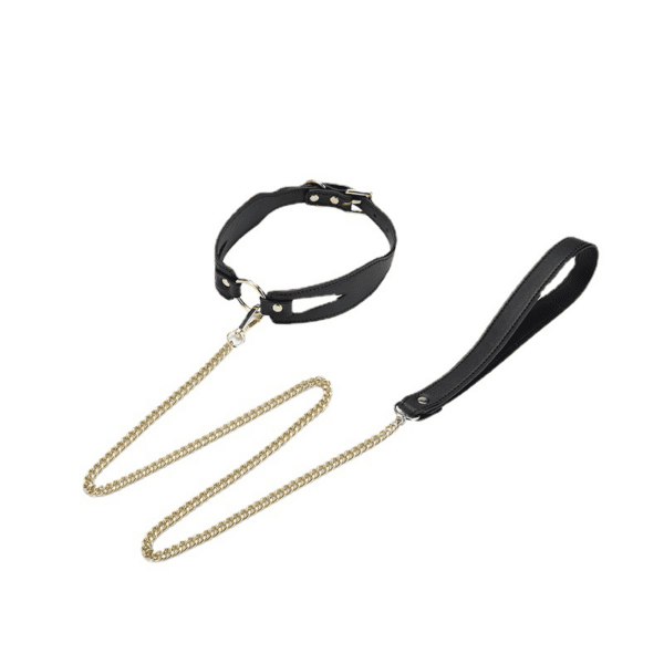 BDSM Collar with Metal Chain BDSM Collar with Metal Chain