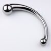 Dual-Ended G-Spot & Anal Metal Plug (8) Stainless Steel Double Ended Wand