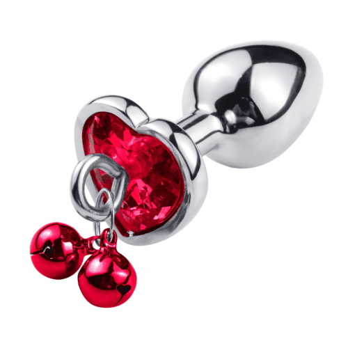 Red Heart Jingle Butt Plug