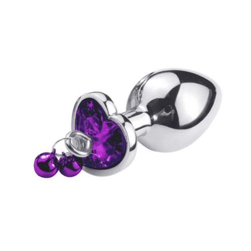 Purple Heart Jingle Butt Plug