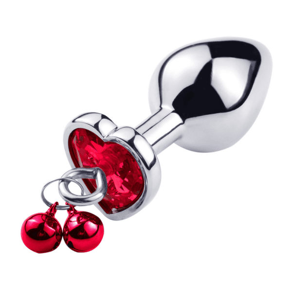 Red Heart Jingle Butt Plug