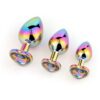 Rainbow Heart Shaped Jewelled Butt Plug Rainbow Heart Shaped Jewelled Butt Plug
