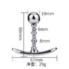 Jeweled Metal Anchor Elf Plug - Type D (1) Jewelled Anchor Butt Plug