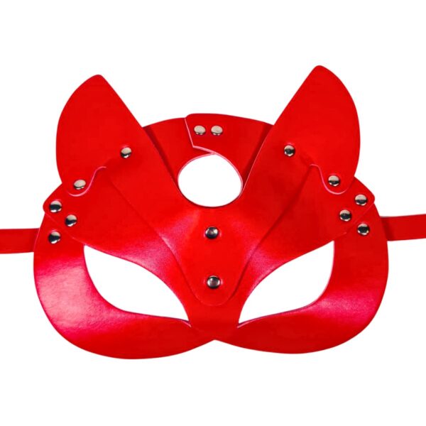 Red BDSM Cat Mask