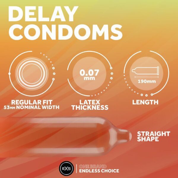 EXS Delay Endurance Condoms Pack of 12
