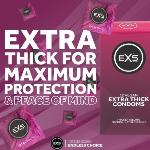 EXS Extra Thick Condoms Pack of 12