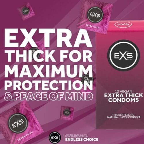 EXS Extra Thick Condoms Pack of 12
