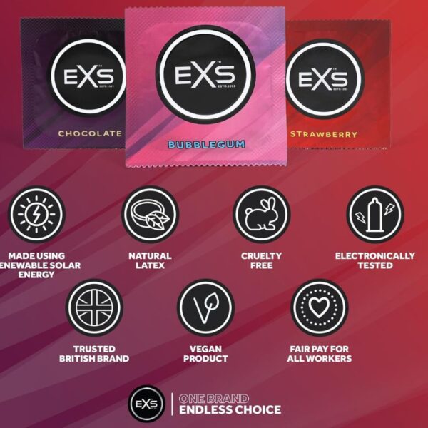 EXS Mixed Flavoured Condoms Pack of 48