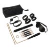 BDSM Luxury Black Leather Bondage Kit Luxury Black Leather BDSM Set