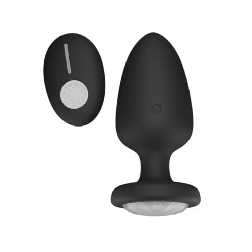 Remote Flashing Black Butt Plug