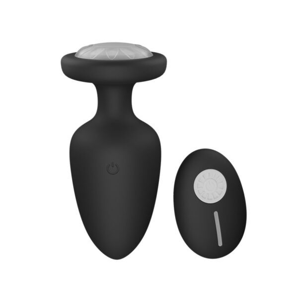 Remote Flashing Black Butt Plug