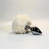 White Fury Bunny Tail Butt Plug