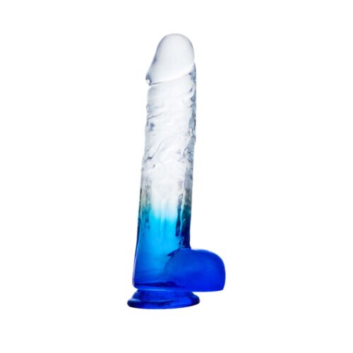 Suction Base Blue Dildo