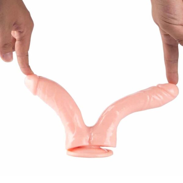 Dual Shaft Suction Cup Dildo Dual Shaft Suction Cup Dildo