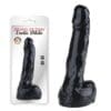 8.3-inch black flexible TPR dildo realistic sex toy