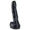 8.3-inch black flexible TPR dildo realistic sex toy