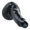 8.3-inch black flexible TPR dildo realistic sex toy