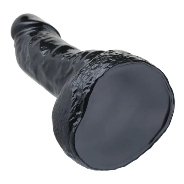 8.3-inch black flexible TPR dildo realistic sex toy (4) 8.3-inch black flexible TPR dildo realistic sex toy