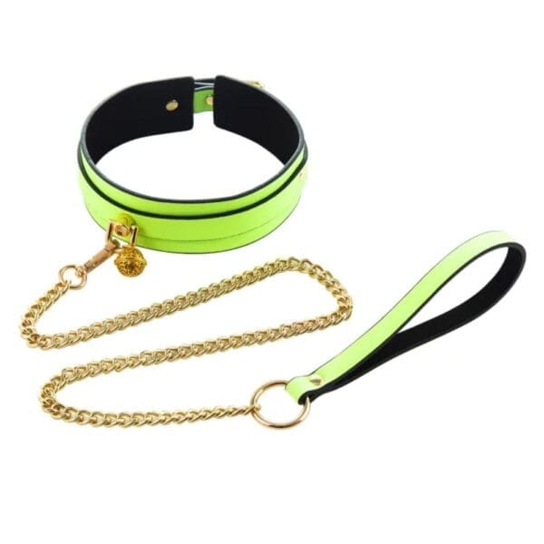 Glow Collar & Lead Green