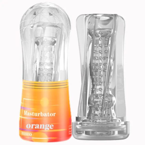 New Sensation Textured Male Masturbator with Storage Cap New Sensation Textured Male Masturbator with Storage Cap